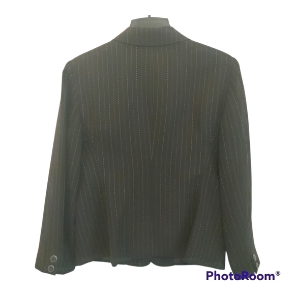 Jones New York Suit pin striped brown jacket and pants women size 14 - Picture 4 of 16